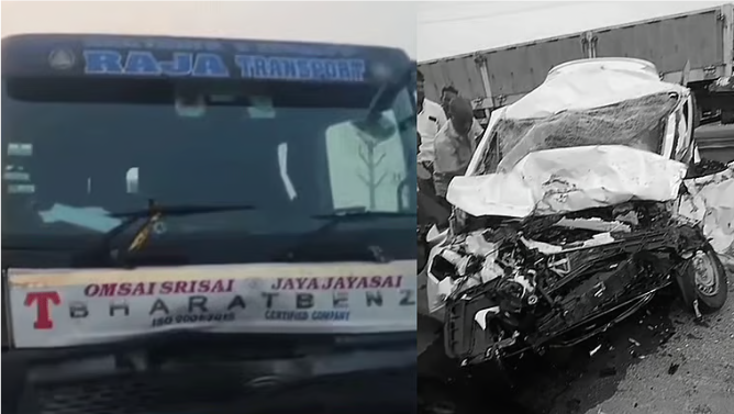 பெரம்பலூர் அருகே கார்-லாரி மோதி விபத்து: சென்னையை சேர்ந்த 3 பேர் பலி