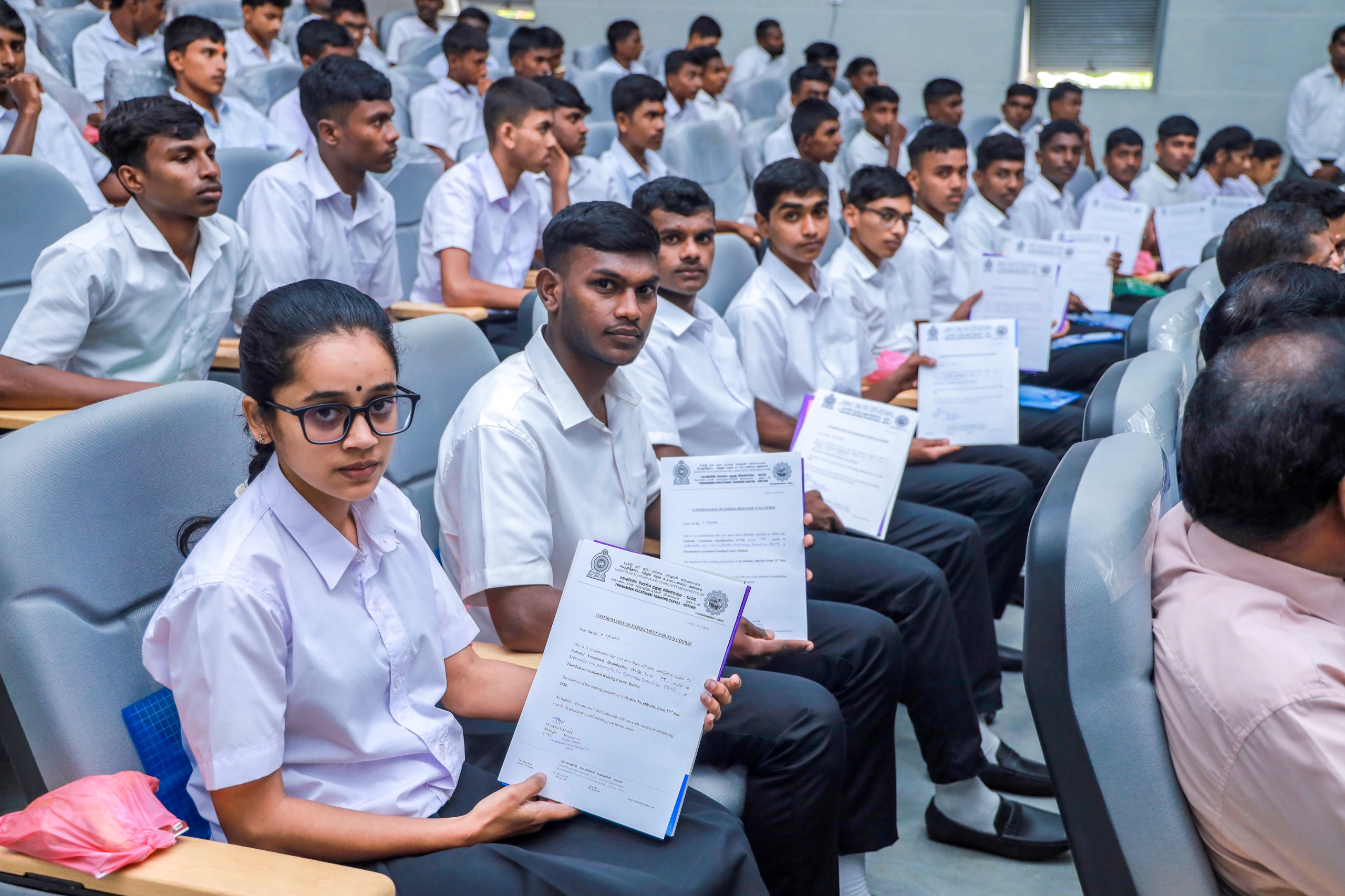 ஹட்டன் தொண்டமான் தொழிற்பயிற்சி நிலையத்துக்கு புதிய பயிற்சியாளர்களை இணைத்துக்கொள்ளும் நிகழ்வு.