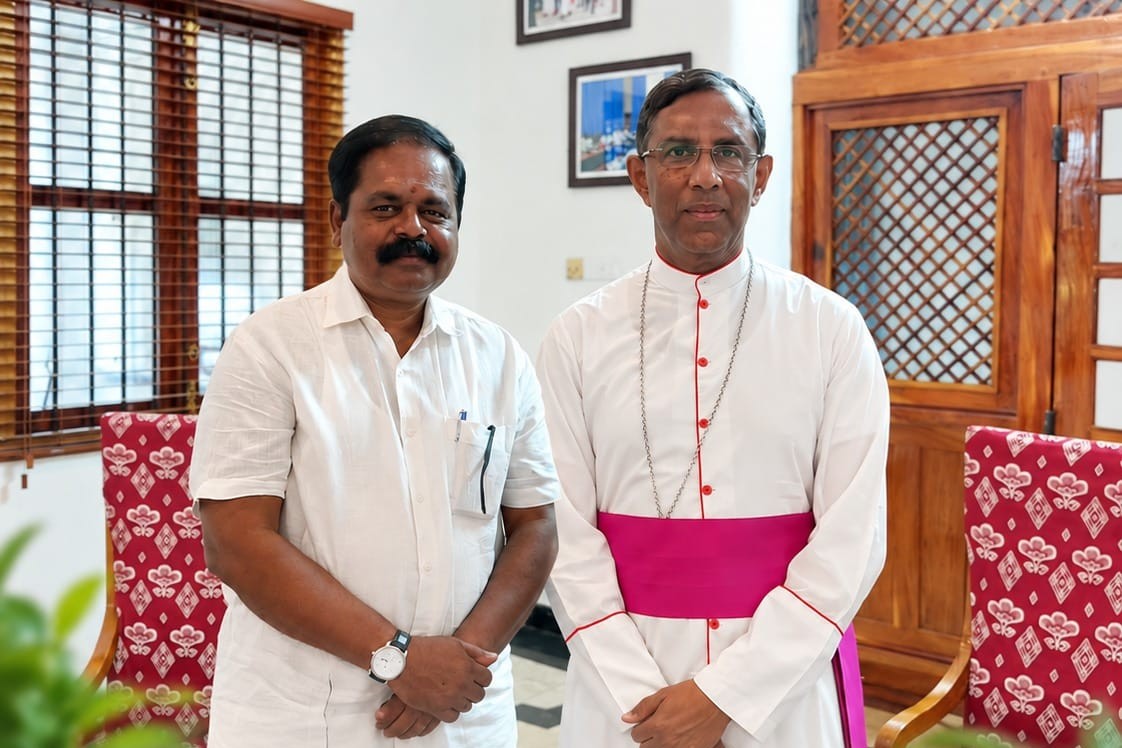 யாழ். மறைமாவட்ட புதிய ஆயரைச் சந்தித்த தமிழரசுக் கட்சி எம்.பி. சிவஞானம் சிறீதரன்!